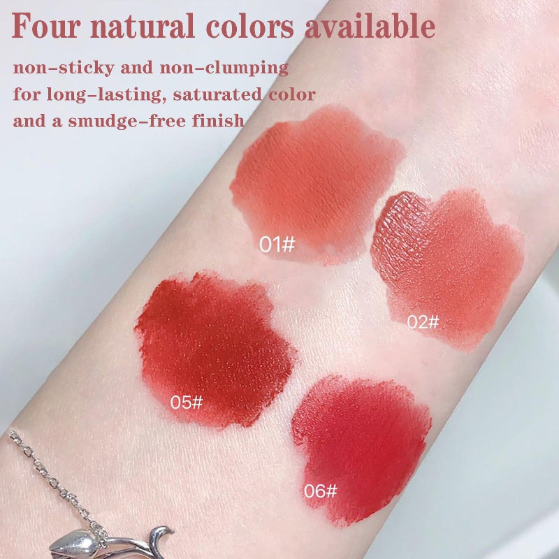 LuckNest 4 Colors Velvet Matte Liquid Lipstick set, Cute Rabbit Lip Glaze 2 in 1 Key Chain Lip Gloss Lip Stain, Waterproof Non-Stick Cup Long Lasting Lip Clay Cute Lip Makeup for Girls - Image 3